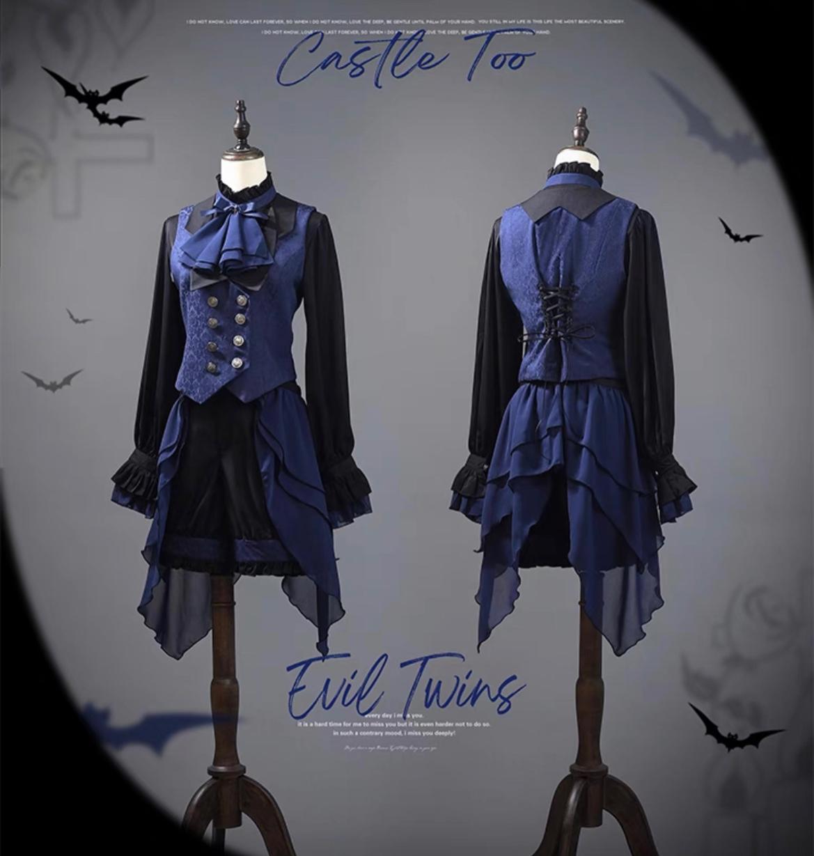 CastleToo~Evil Twins~Ouji Lolita Dress Lolita Vest Shirt