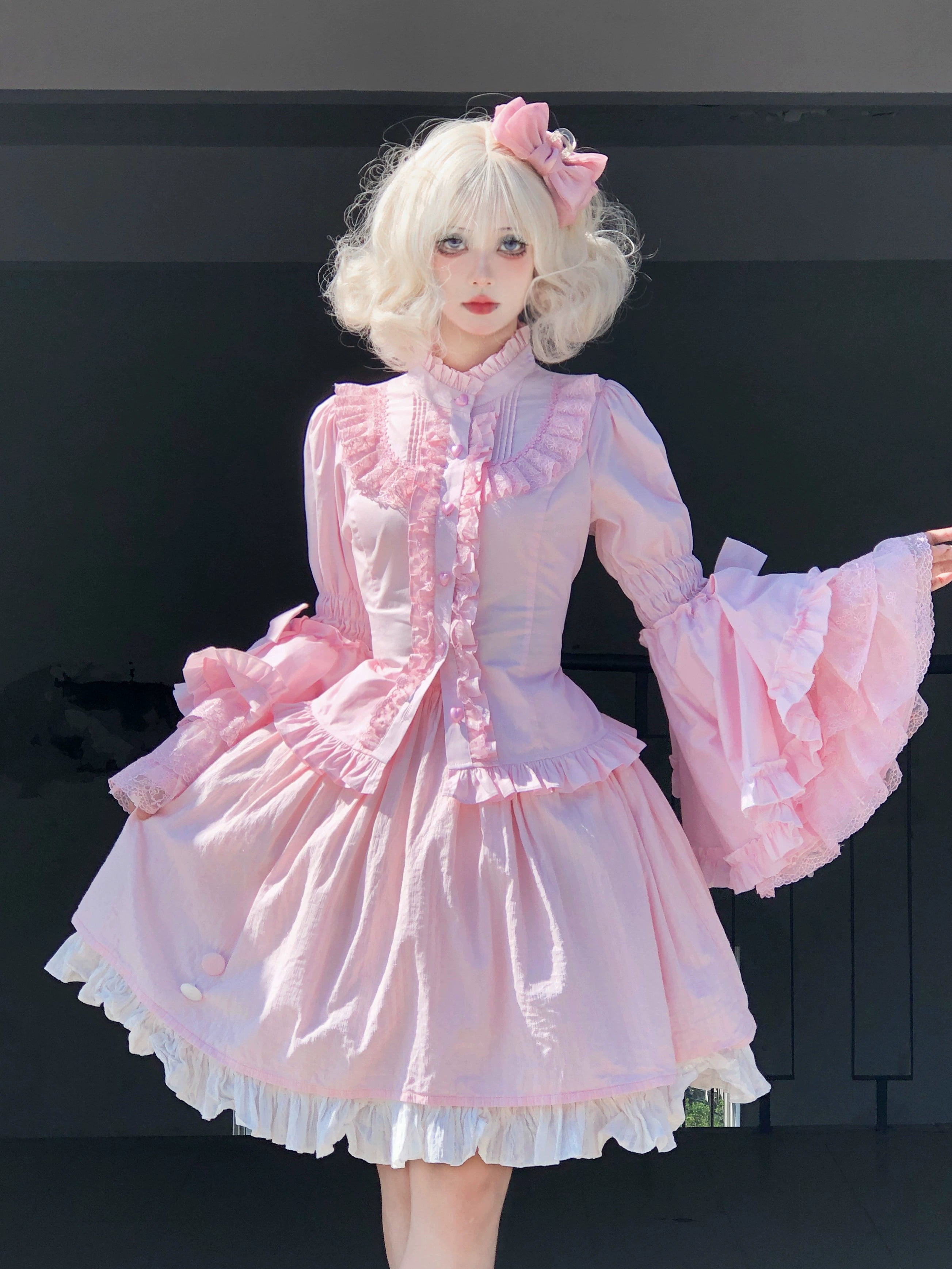 Princess Sleeve Pink Blue White Mint Green Black Lolita Blouse Shirt
